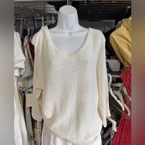 XL Elegant Cream Women's knit top